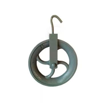 Imagem de Roldana de Ferro com Gancho 140 Kg 14cm