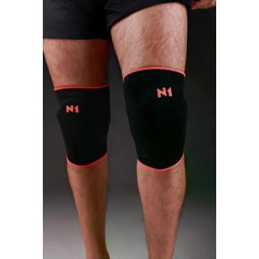 Imagem de Joelheira com Proteção - Linha SLIDE - N1Sport, Preto, Laranja, G