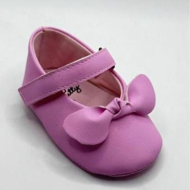 Imagem de Sapatilha Bebe Sapato Boneca Rosa Laço Velcro Confort-Feminino