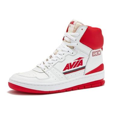 Imagem de Avia 830 Men’s Basketball Shoes, Retro Sneakers for Indoor or Outdoor, Street or Court- White/Red/Dark Grey, 10.5 Medium
