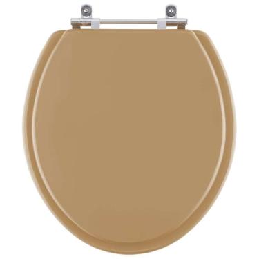Imagem de Assento Sanitario Poliéster Convencional Oval Bege Castor Para Vaso Deca