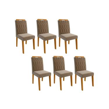 Imagem de Cadeira Sala de Jantar Paola Kit 6 Un Nature/Joli - Cimol