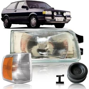 Imagem de Farol Gol Quadrado Parati Saveiro 91 92 93 94 95 + Pisca (Direito)