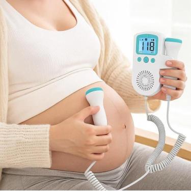 Imagem de Monitor Fetal Doppler Aparelho Ouvir Coracao Do Bebe Ultrassom Batimen