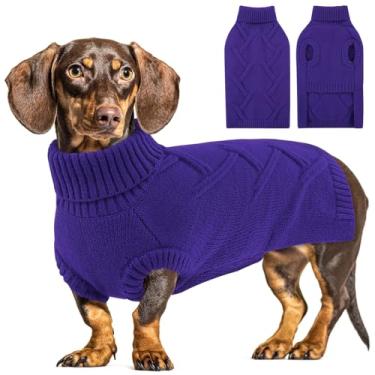 Imagem de Queenmore Suéteres de cachorro para cães médios suéter pit bull para cães, meninos, meninas, inverno, Natal, sem mangas, gola rolê, tricô elástico, suéteres para cães, roupas para animais de estimação
