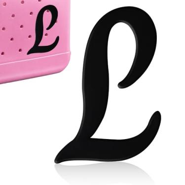 Imagem de CTOHN Berloques de letras para bolsa Bogg, acessórios decorativos de inserção de letras do alfabeto para bolsa de praia, Plástico, Sem Pedra Preciosa