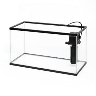 Imagem de Aquário de Peixes 20 Litros 40x20x25cm - Vidro 3mm Ideal para Peixes Ornamentais, Produto Já Montado, Prático para Casa ou Apartamento (20 litros Com bomba 110v,40x20x25)