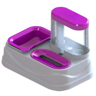 Imagem de Comedouro e Bebedouro Automático 2 em 1 para Cães e Gatos Pelos Curtos e Longos Antiformiga Ice System 900ml(Rosa)