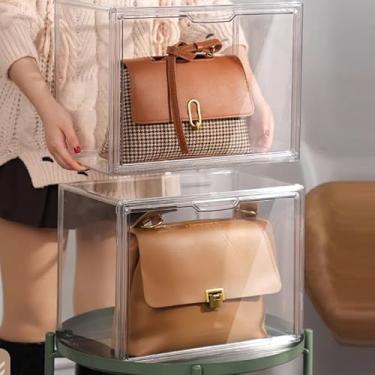 Imagem de Caixa Organizadora de Acrílico Transparente para Bolsa - Empilhável com Porta Magnética(KIT2 Caixa Organizadora)