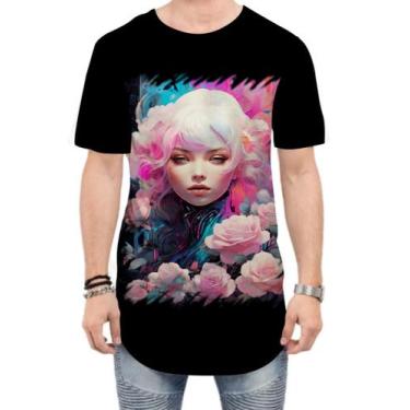 Imagem de Camiseta Longline Mulher de Rosas Paixão 14 - Kasubeck Store®, GG
