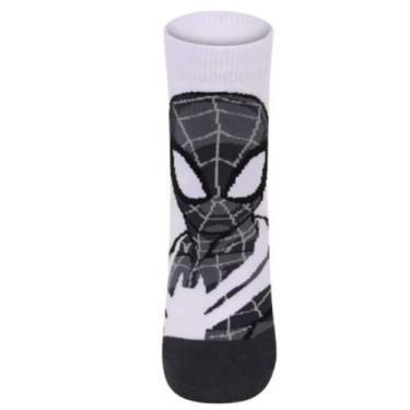 Imagem de Meia Infantil Menino Lupo Homem Aranha cor Branca, Calçados 24 a 29