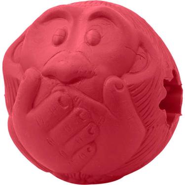 Imagem de Bola Macaquinho Pet Games com Dispenser de Ração ou Petisco Vermelho - Tam. G