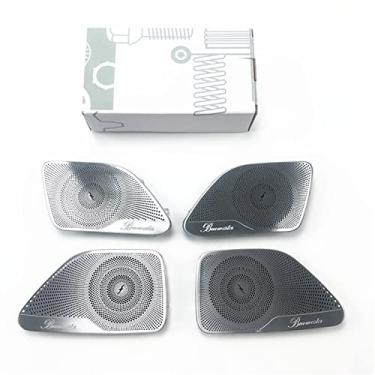 Imagem de Buzina de ar super alta do carro porta interna do painel do alto-falante de áudio tampa de acabamento para classe S W222 2014-19 acessórios alto-falante midrange tampa guarnição kit de buzinas de trem