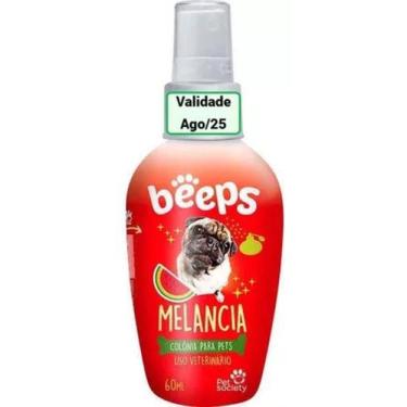 Imagem de Perfume Colônia Beeps Melancia 60ml Pet Society Para Cães E Gatos