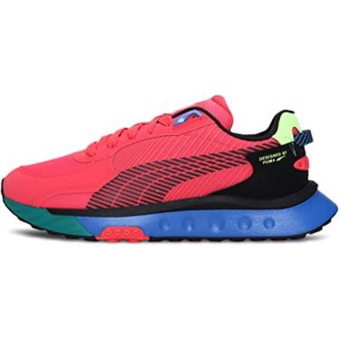 Imagem de PUMA - Mens Wild Rider Dazed Shoes, Size: 11.5 M US, Color: Sunblaze/Bluemazing/Green Glare