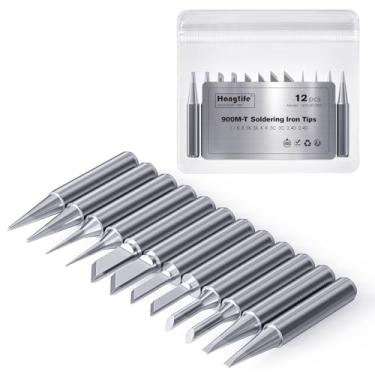 Imagem de HANGLIFE Pontas de ferro de solda 900M para estações de solda Hakko, Yihua, Atten, Quick, Ryobi e mais - Pontas de solda de substituição para equipamentos e acessórios de soldagem (12 peças)