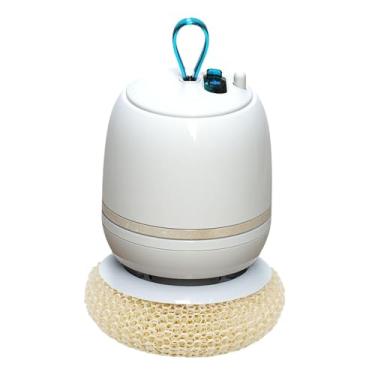 Imagem de Ioensy Escova de limpeza de cozinha portátil, escova de prato dispensador de sabão portátil, escova de panela elétrica para garfo, frigideira, panelas, Ouro