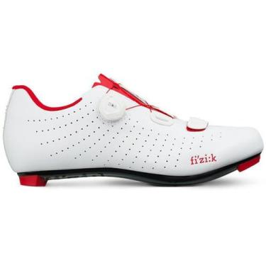 Imagem de Sapatilha para Ciclismo Fizik Tempo R5 Overcurve, 39, Branco, Vermelho