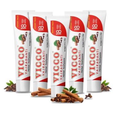 Imagem de Pasta de Dentes Vicco Vajradanti Herbal - 100% Natural (5 x 100ml)