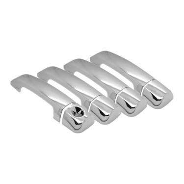 Imagem de SEGADEN Capa de maçaneta cromada compatível com TOYOTA Tundra Sequoia Crew Max 2007-2021 (4 portas sem abertura de passageiro) XG7409A