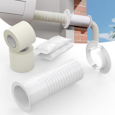 Imagem de Air Jade Mini capa dividida para conjunto de linha de ar condicionado, manga AC através da parede para conjuntos de linha, selar e decorar o orifício de parede externo dentro