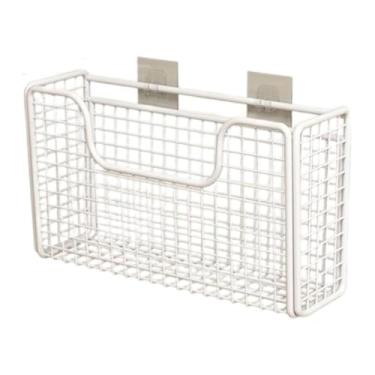 Imagem de Fenteer Organizador de portas de armários de cozinha, cestos para pendurar portas de armários, organizador de despensa, White S