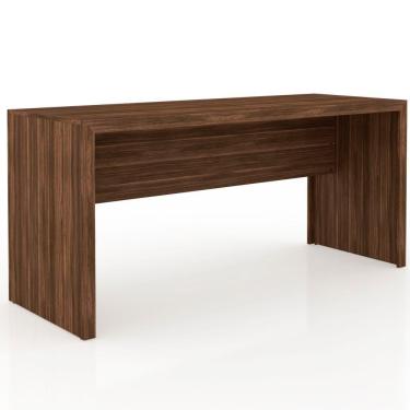 Imagem de Mesa Para Home Office De 163 Cm De Largura Me4109 Nogal - Tecno Mobili