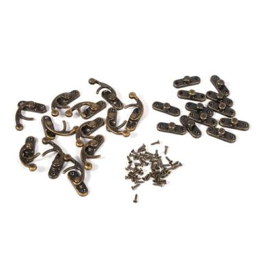 Imagem de 12 Peças Caixa de Jóias Tancho, Caixa de Presente Decorativa Antiga Hasp Trava Com Parafusos (Esquerda)