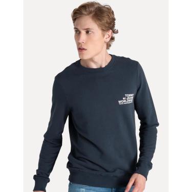 Imagem de Moletom Tommy Jeans Crewneck Established 1985 Azul Marinho Tamanho:P-Masculino