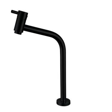 Imagem de Torneira Minimal Classic Lavatório Mesa Bica Alta Preto Matte - Meber