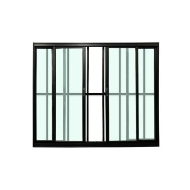 Imagem de Janela 4 Folhas Com Grade Preto 100x100 Linha 18 Esmeralda