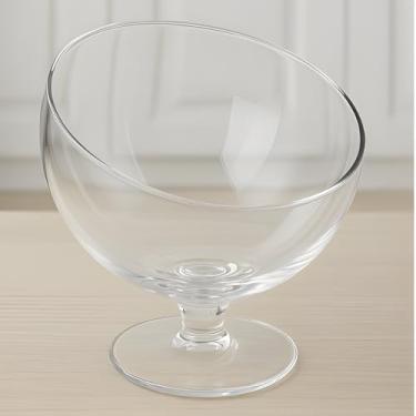 Imagem de Conjunto de 3 Taças de Sobremesa Boca Torta, Vidro Transparente, 1,8 Litros, Base com Pedestal, Design Clássico