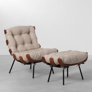 Imagem de Poltrona e Puff Costela Slim - Macchiato