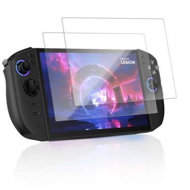 Imagem de YAJOJO Pacote com 2 protetores de tela para console de jogos portátil Lenovo Legion Go 2, vidro temperado de dureza 9H para Lenovo Legion Go 2, antiarranhões, clareza HD, sem bolhas