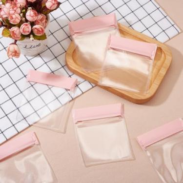 Imagem de 10 peças de sacos retangulares para joias transparentes EVA Zip Lock pacote de 7,8 mm pacote resselável bolsa de presente transparente bolsa de armazenamento pequena bolsa de joias segurando porção