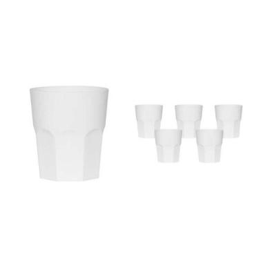 Imagem de Kit 6 Copos Mini Roma Branco 300Ml Plástico Premium - Bb Store