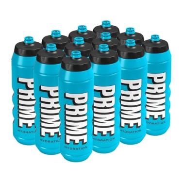 Imagem de Garrafas de água esportivas PRIME Blue Squeeze de 946 ml, livre de BPA, lavável na lava-louças, design ergonômico à prova de vazamento, hidratação rápida para academia, ciclismo, corrida, pacote com