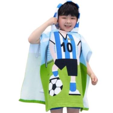 Imagem de Toalha Infantil com Capuz  Estampas Divertidas  Praia, Piscina e Banho