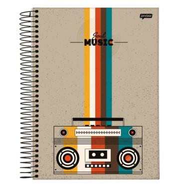 Imagem de Caderno Espiral Universitário A4 10 Matérias 160 Folhas Soul Music Jandaia Estampa 2