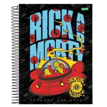 Imagem de Caderno Espiral Universitário Capa Dura 1 Matéria 80 Folhas Rick And Morty Jandaia Estampa 2