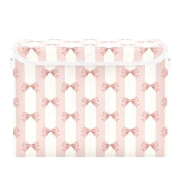 Imagem de Burbuja Caixa de armazenamento de arco com tampa e alças, grande caixa de armazenamento dobrável para prateleiras armário quarto escritório organizador