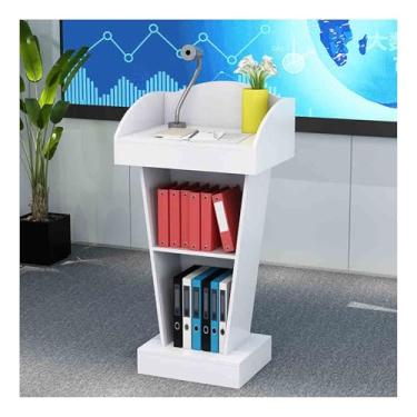 Imagem de Pódio, Pódio, Pódio, Púlpito Multifuncional, Púlpito de Púlpito de Madeira, Púlpito para Igrejas, Recepção de Cliente, Adequado para Salas de Aula, Concertos, Igrejas (Teca, Regular