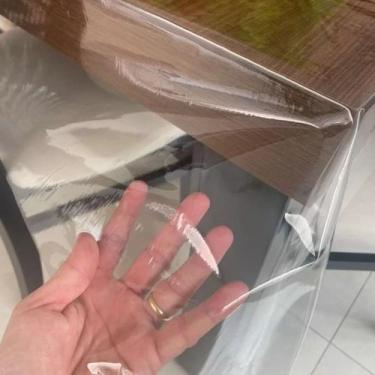 Imagem de Toalha de Mesa Retangular 4/6 Cadeira Transparente e Impermeável Forro