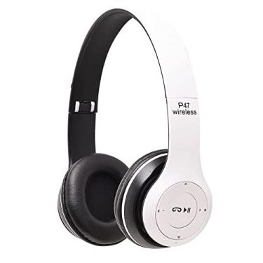 Imagem de Fone De Ouvido Estéreo Headphone Sem Fio Bluetooth P47 Micro SD FM (Branco)