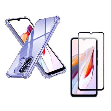 Imagem de Capa Capinha Anti Impacto + Película de Cerâmica 9D Compatível Com Xiaomi Redmi 12c - (Hard Glass Store)