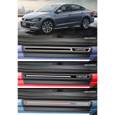 Imagem de Jogo Soleira Premium Elegance Vw Virtus - 4 Portas ( Vinil + Resinada 8 Peças )