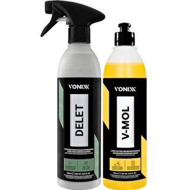 Imagem de Shampo Automotivo Desengraxante Neutro V-Mol 500ml Delet 500ml Limpador De Plasticos Borracha Pneu Vonixx
