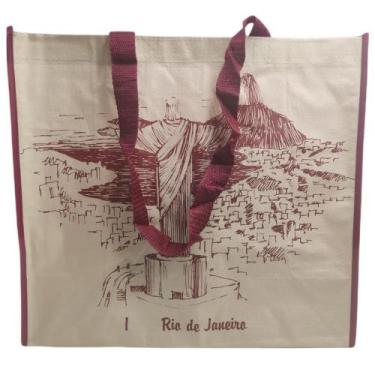 Imagem de Bolsa Ecobag Ecologica Sacola de Ombro Reutilizavel Dobravel Compras M