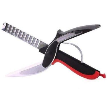 Imagem de Tesoura Tábua De Corte 3 Em 1 Verduras Carne Legumes - Top Total