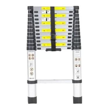 Imagem de Escada Telescópica Aluminio 13 Degraus 4Mts - Nakasaki/Sa Tools